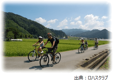 里山サイクリングの様子