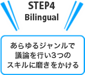 あらゆるジャンルで議論を行い、３つのスキルに磨きをかける